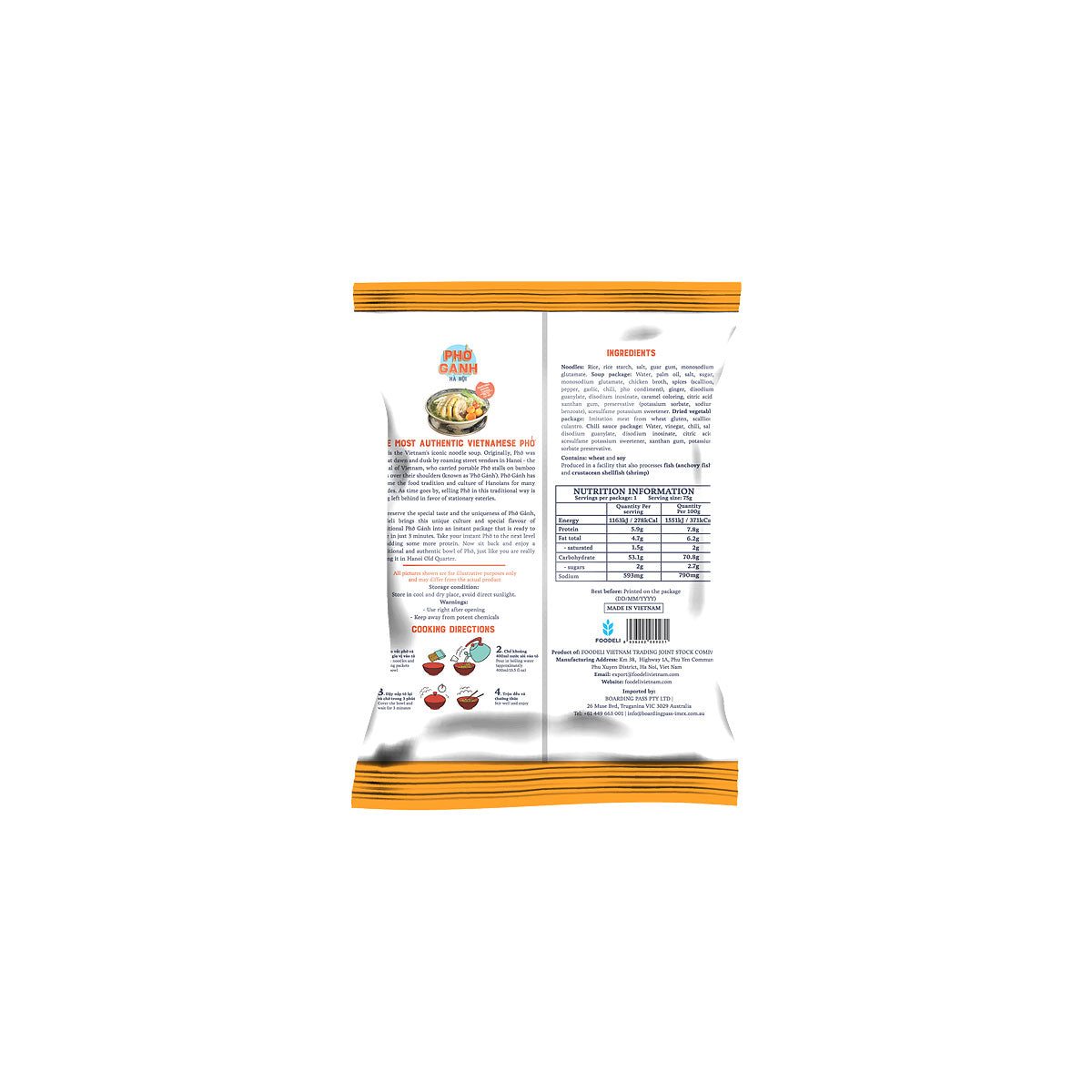 Pho Ganh Instant Noodles Chicken 75g