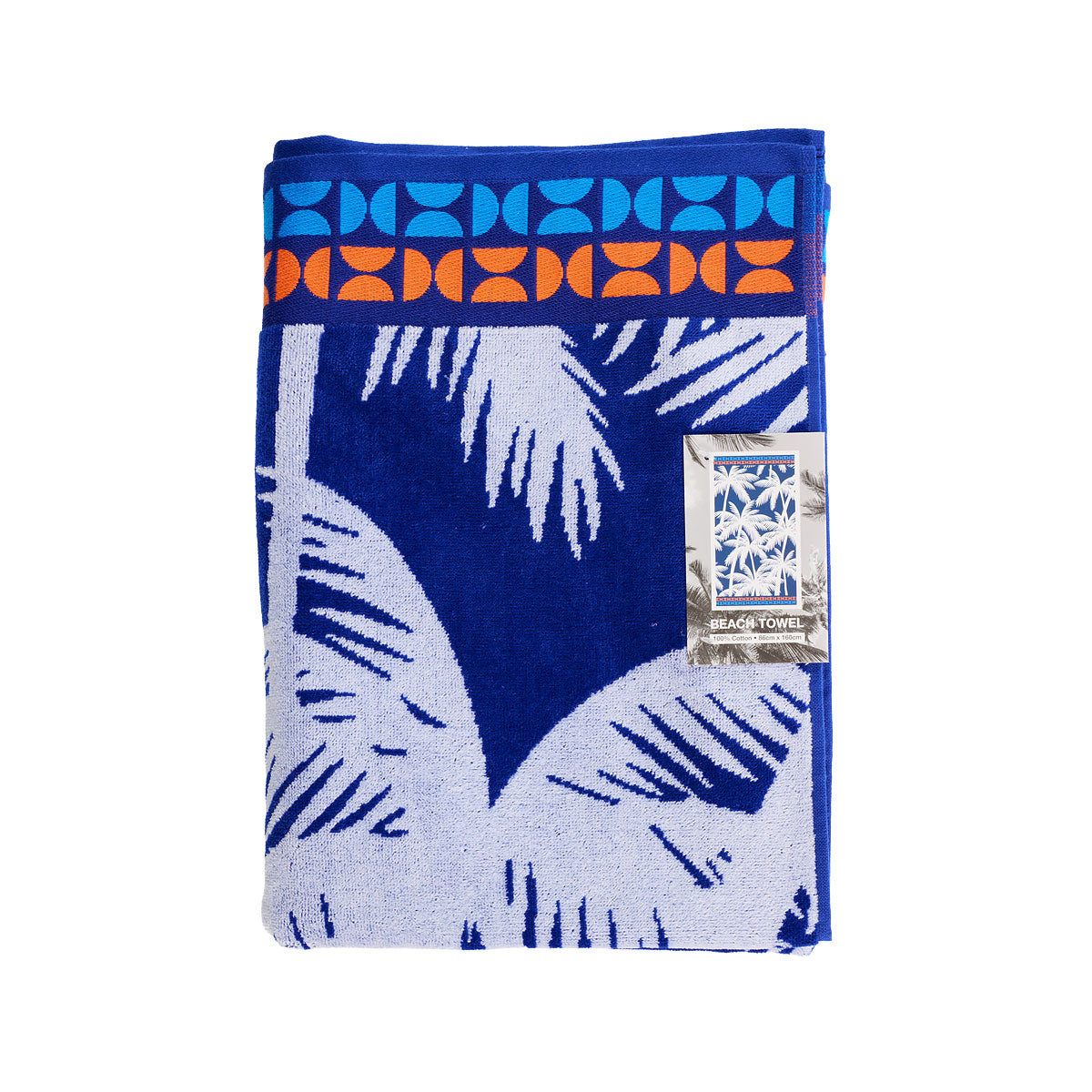 Velour Jacquard Beach Towel Dusky Palm 86x160cm