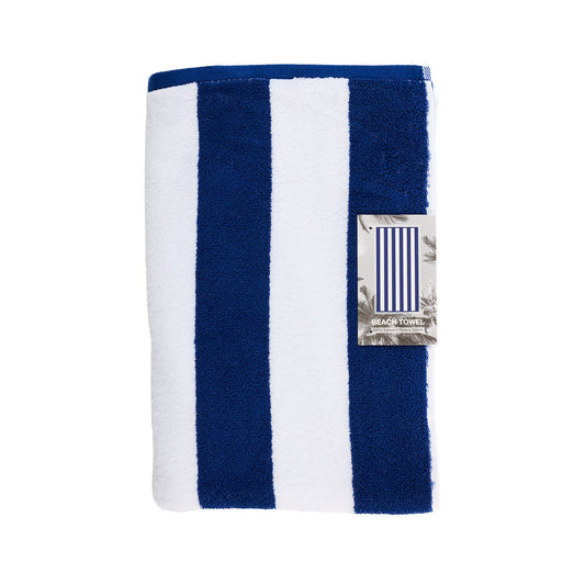 Beach Towel Navy Stripe 75x150cm