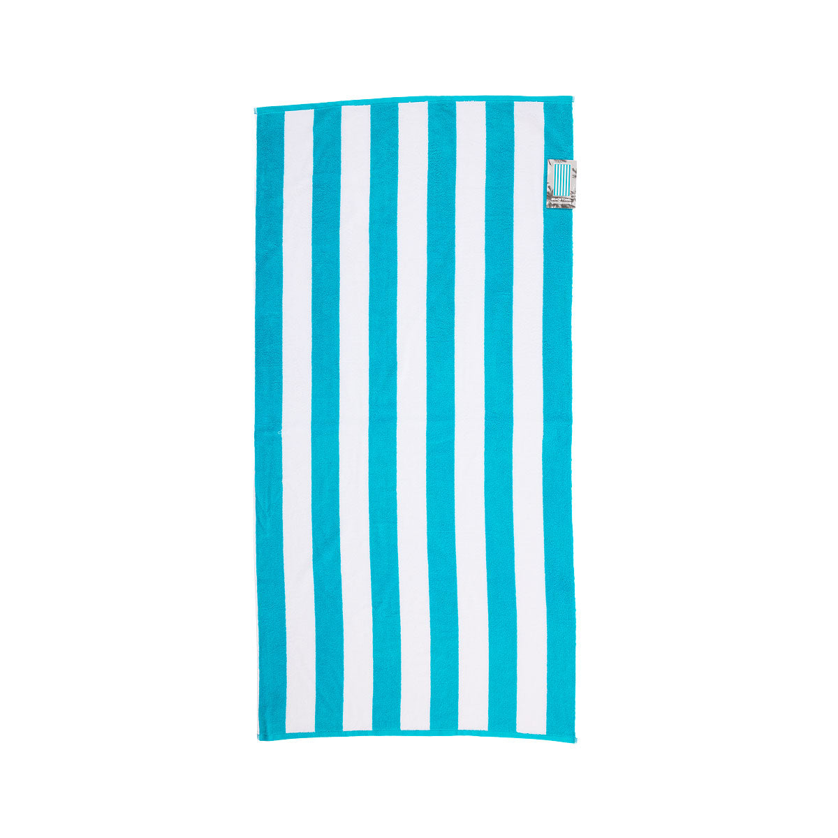 Beach Towel Teal Stripe 75x150cm