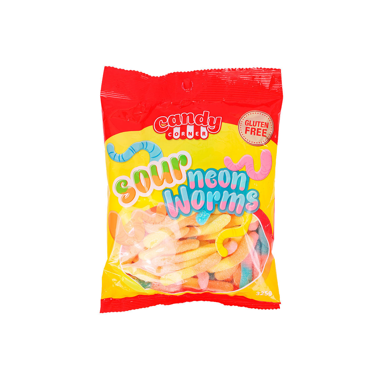 Candy Corner Sour Neon Worms 325g