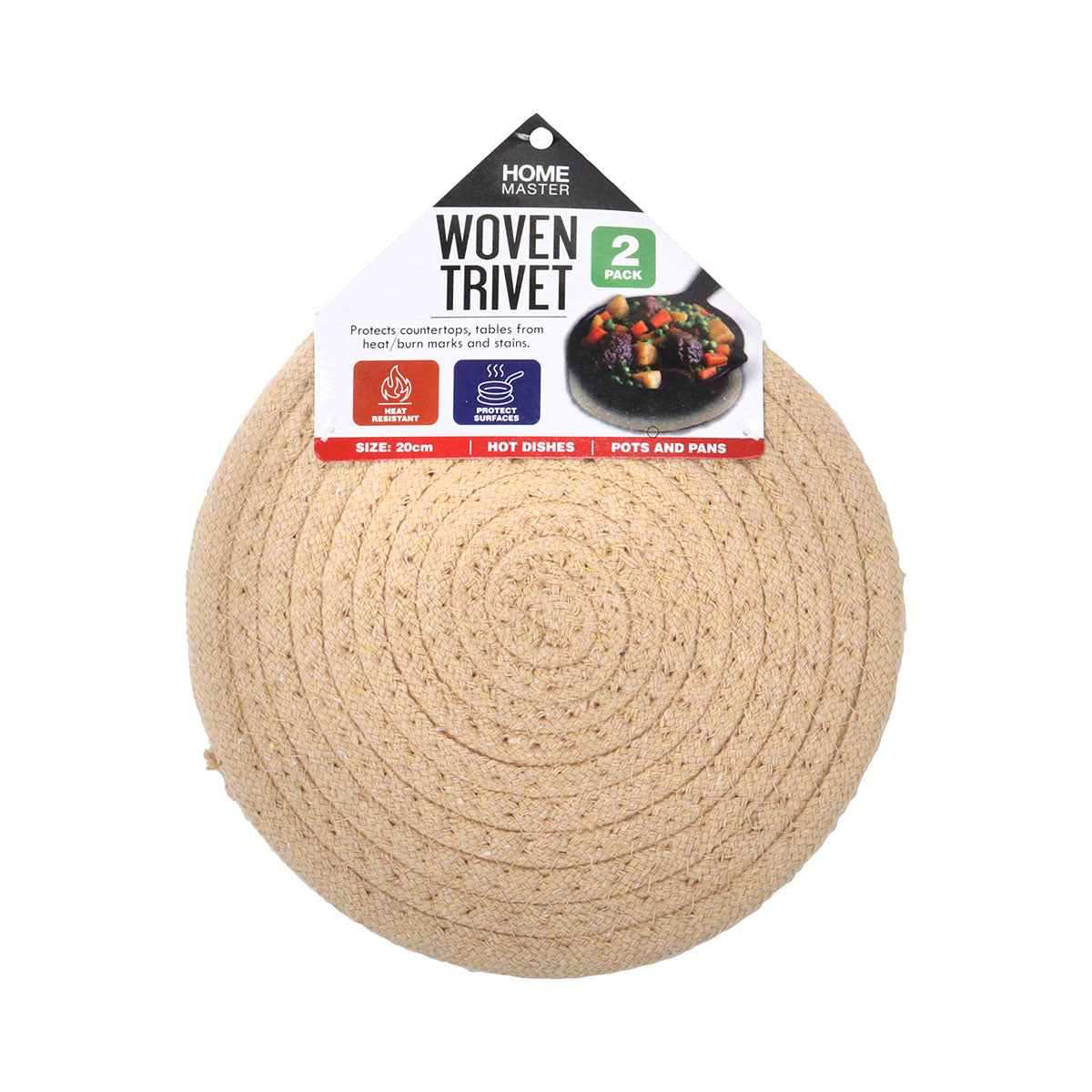 Trivet Woven 20cm 2pk