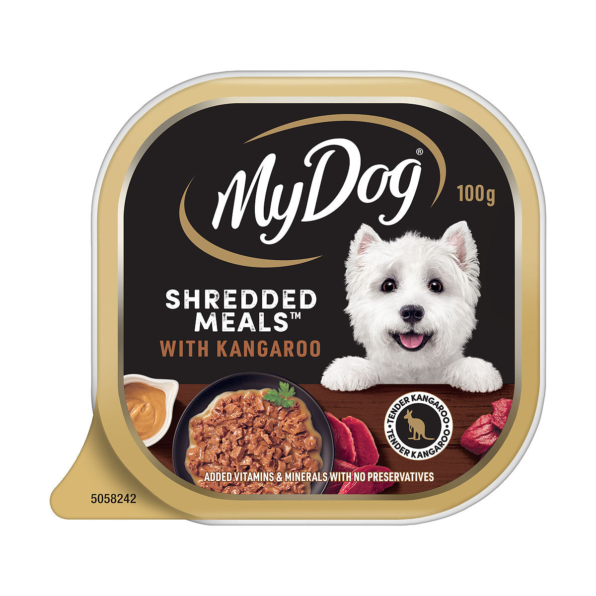 My Dog Shredded Kangaroo Tray 100g