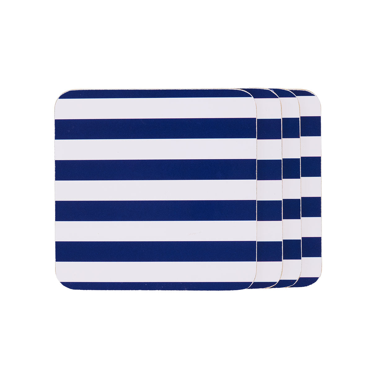 Stripe Coaster Corkback 4pk