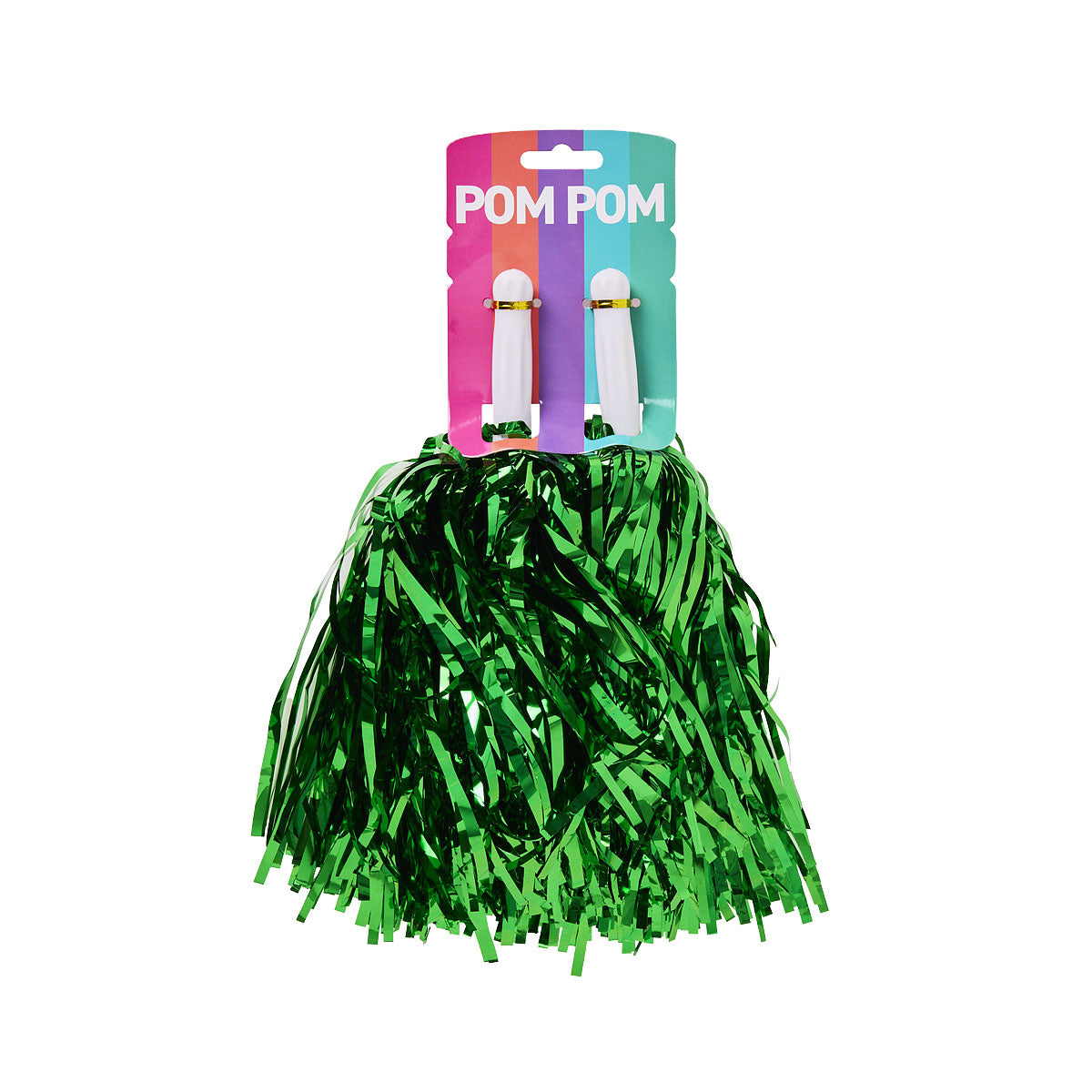 Costume Pom Pom Metallic Green 2pk