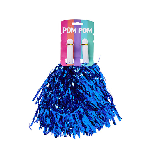 Costume Pom Pom Metallic Blue 2pk