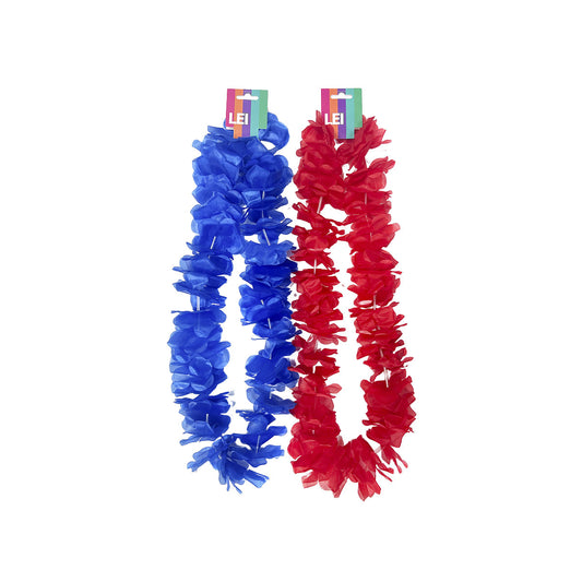 Costume Flowers Lei Red/Blue