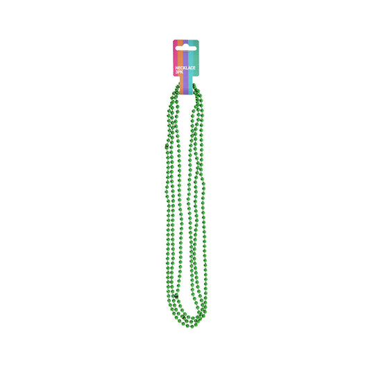 Costume Necklace Green/Yellow 80cm 3pk