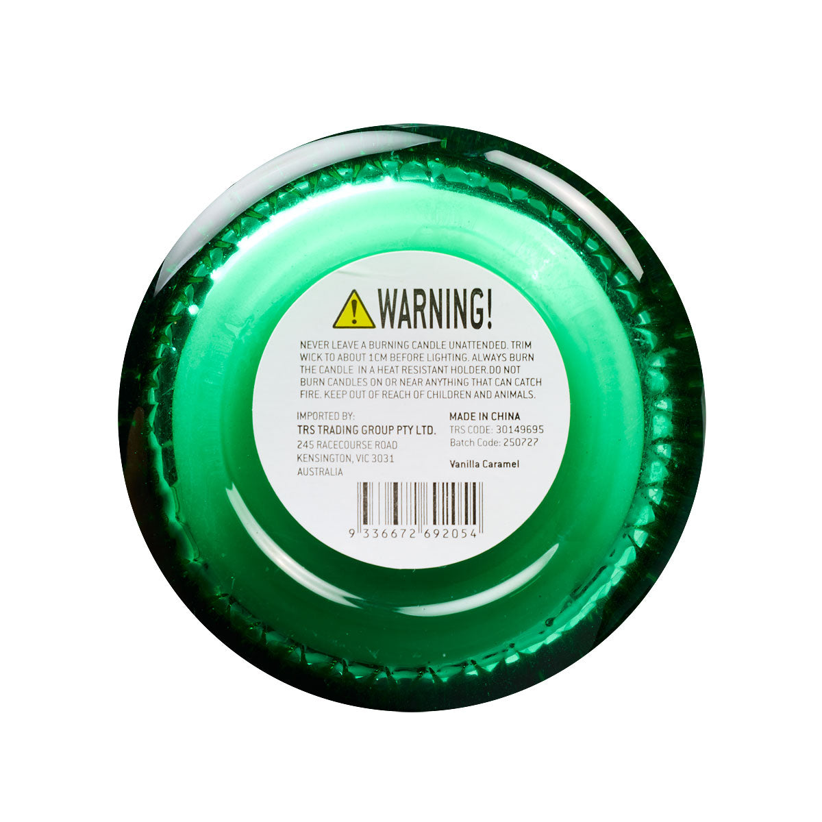 Christmas Novelty Glass Candle Gold Lid Red/Green