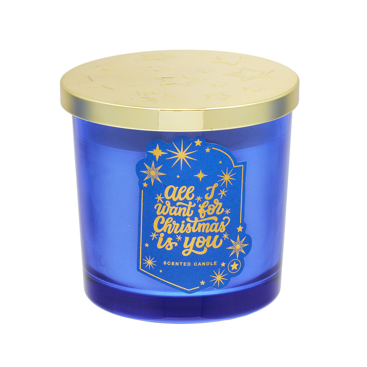 Christmas 2-Wick Candle Metal Star Lid Red/Black