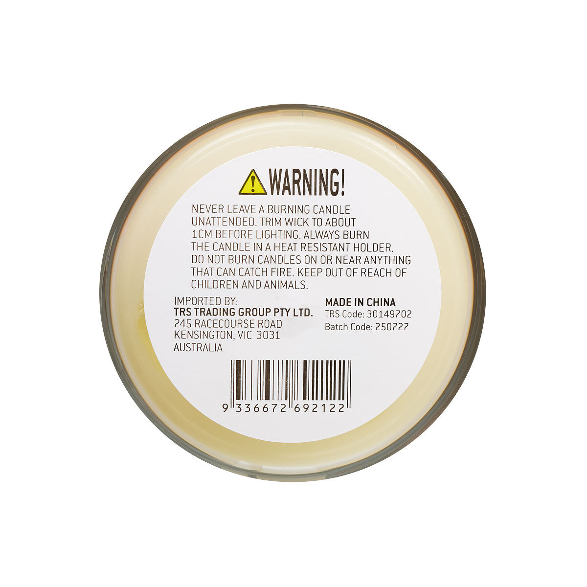 Christmas 3-Wick Printed Candle Gold Lid Assorted