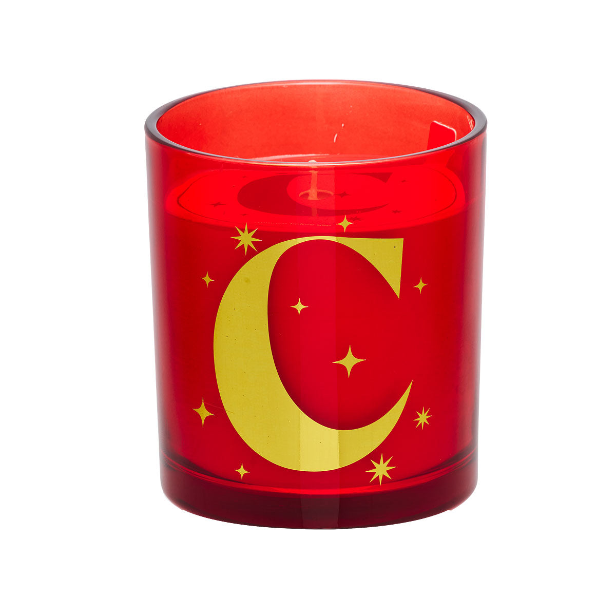 Christmas Monogram Candle Red/Green Assorted