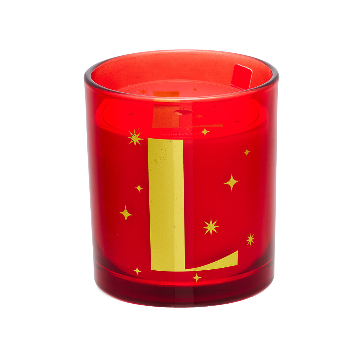 Christmas Monogram Candle Red/Green Assorted