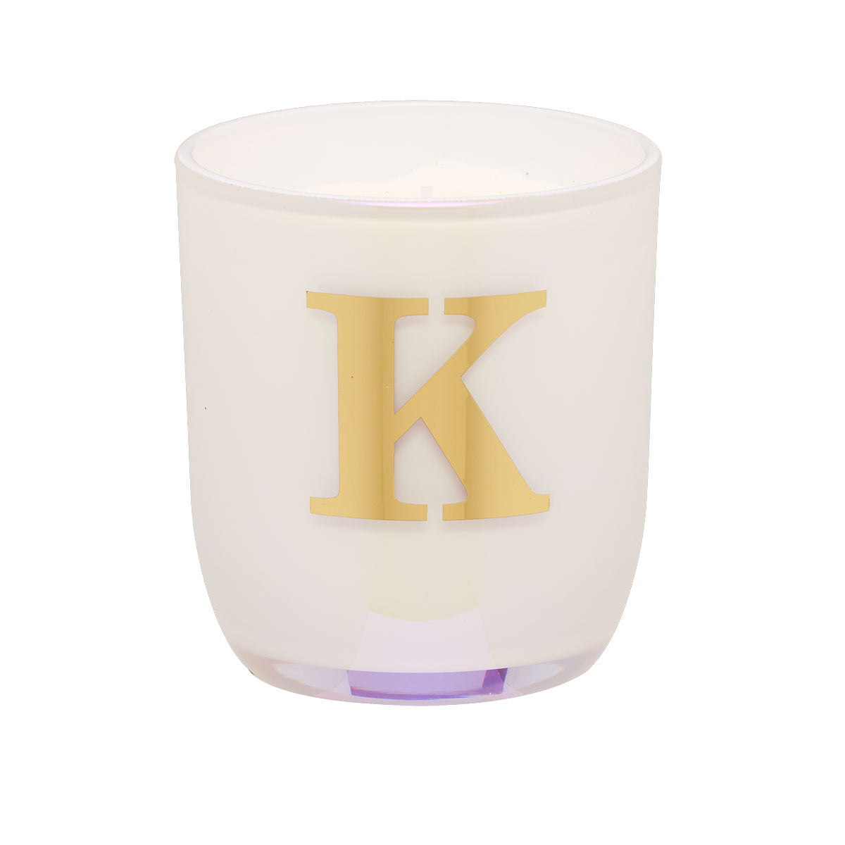 Monogram Candle White/Blue Assorted