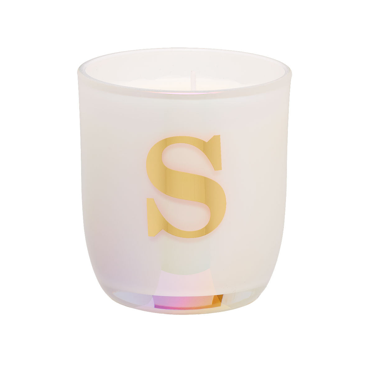 Monogram Candle White/Blue Assorted