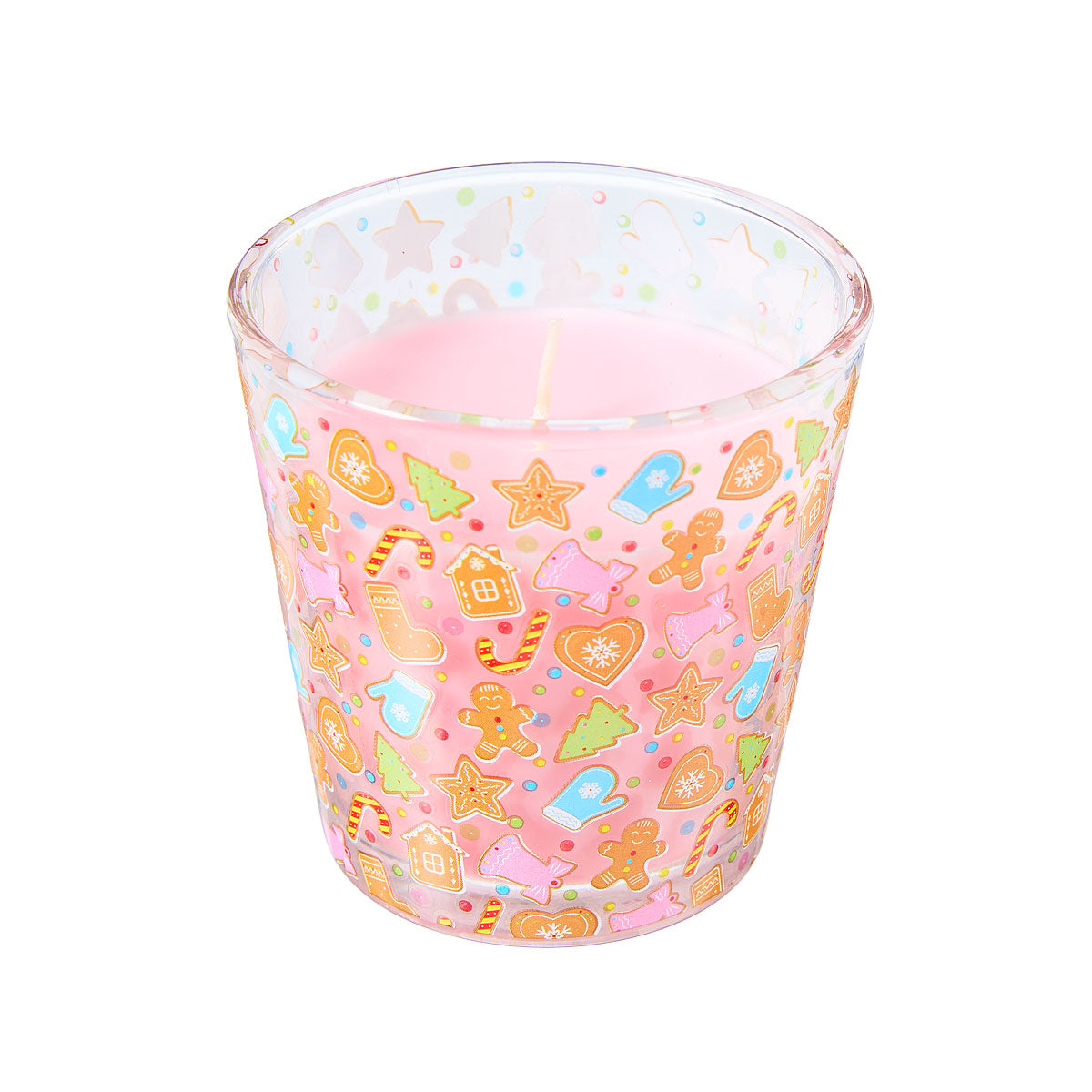 Christmas Printed Glass Candle Assorted