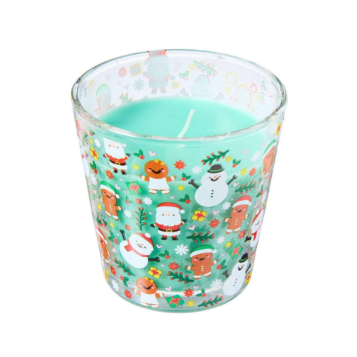 Christmas Printed Glass Candle Assorted
