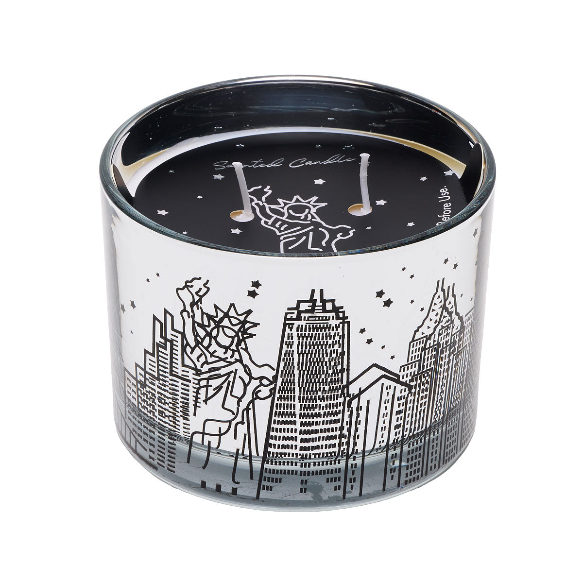 Skyline Metallic 2-Wick Candle NY/Paris