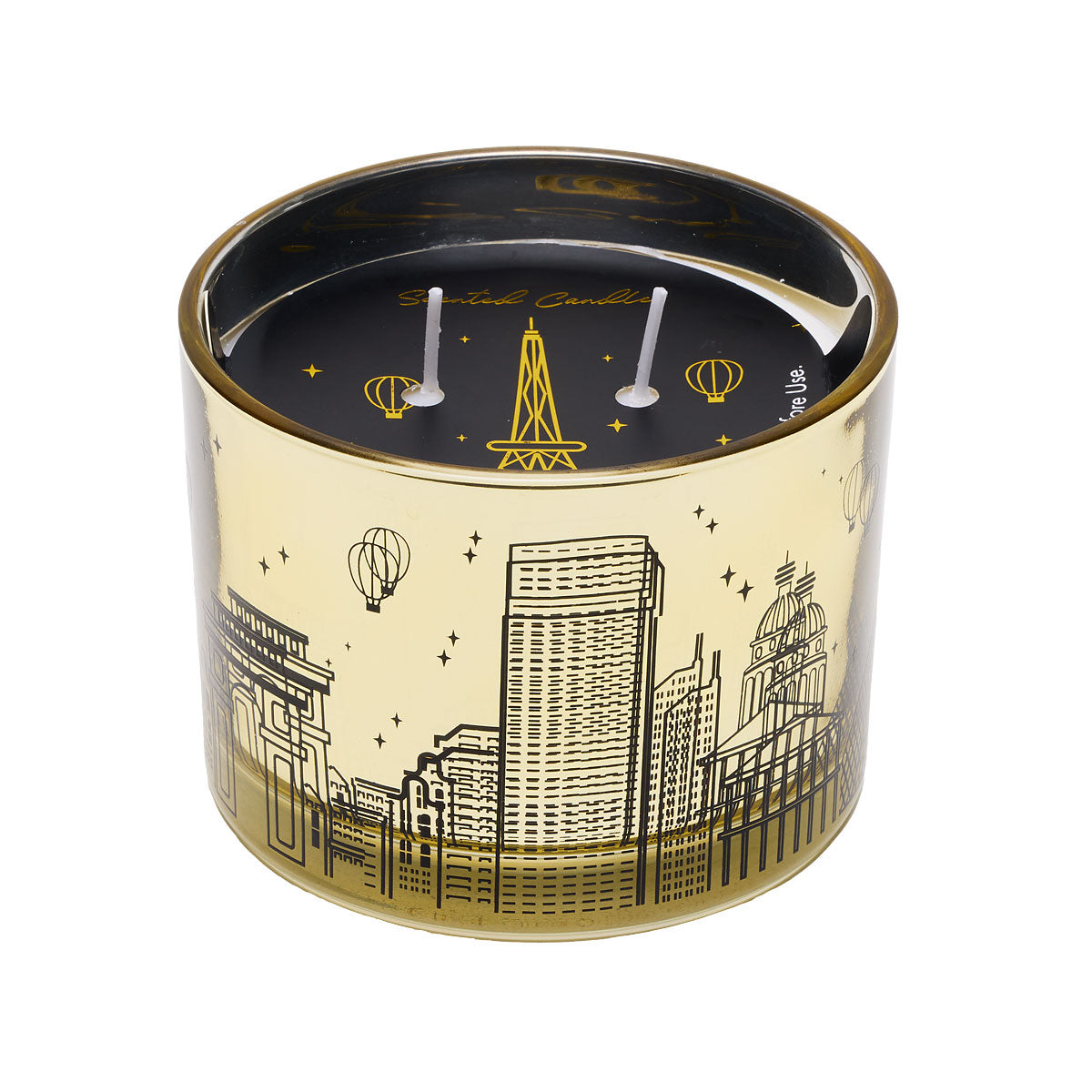 Skyline Metallic 2-Wick Candle NY/Paris
