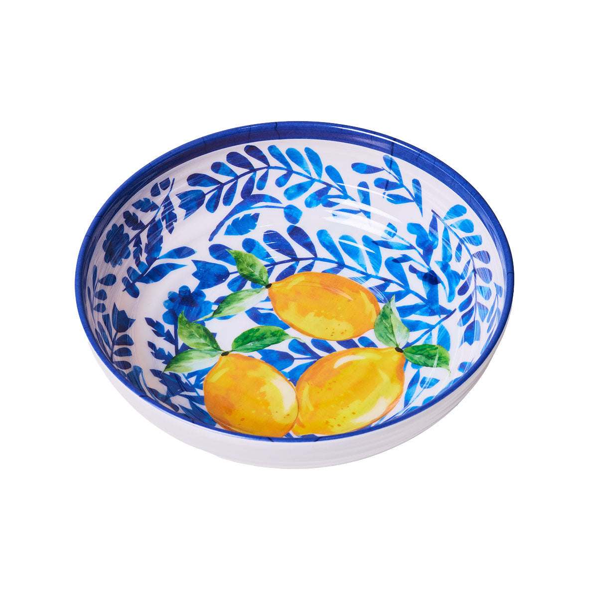 Blue Lemons Melamine Bowl