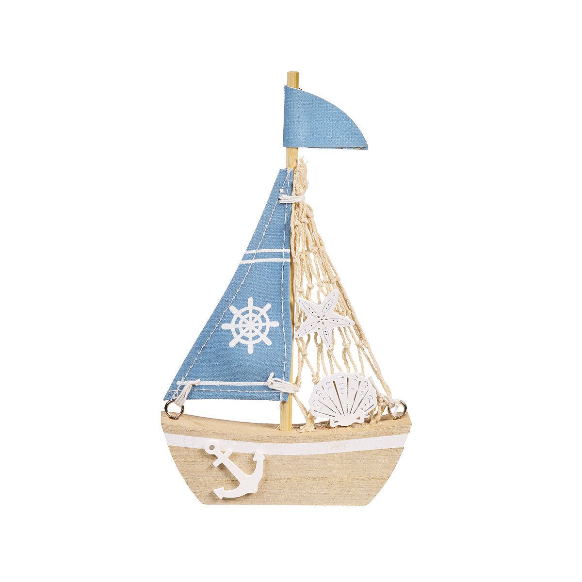 Sailing Boat Ornament Blue/White
