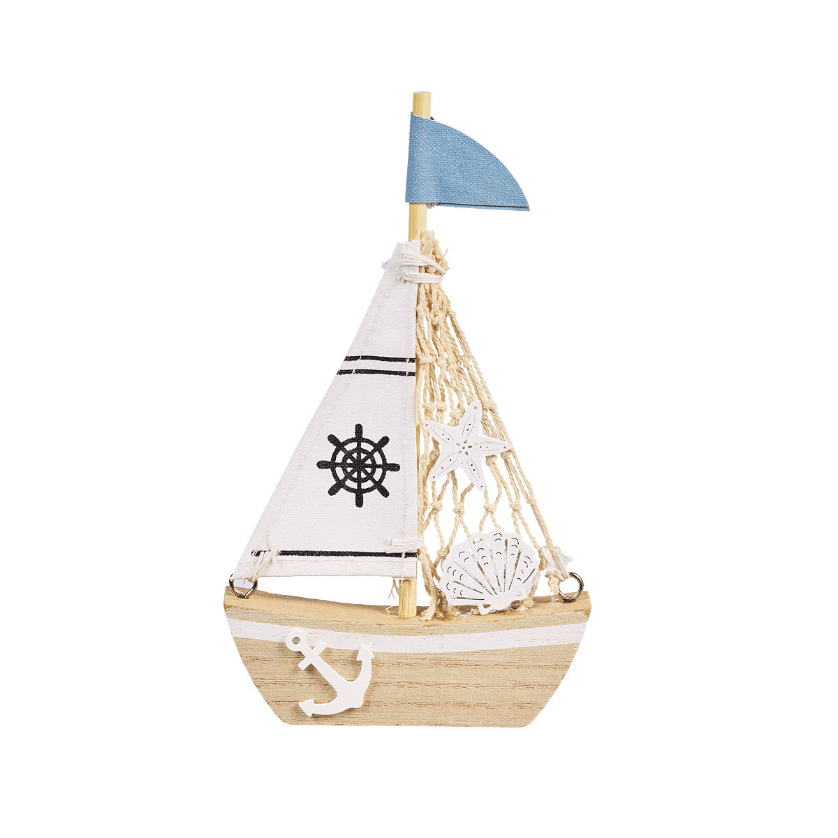 Sailing Boat Ornament Blue/White