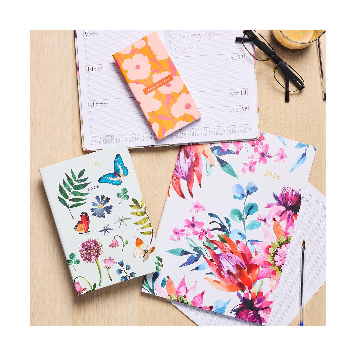 2026 A5 Diary Day-To-View Butterfly