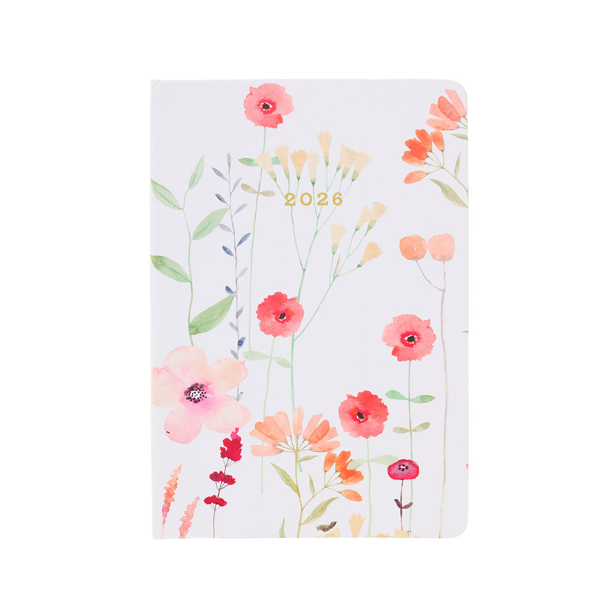 2026 A5 Diary Day-To-View Watercolour Floral