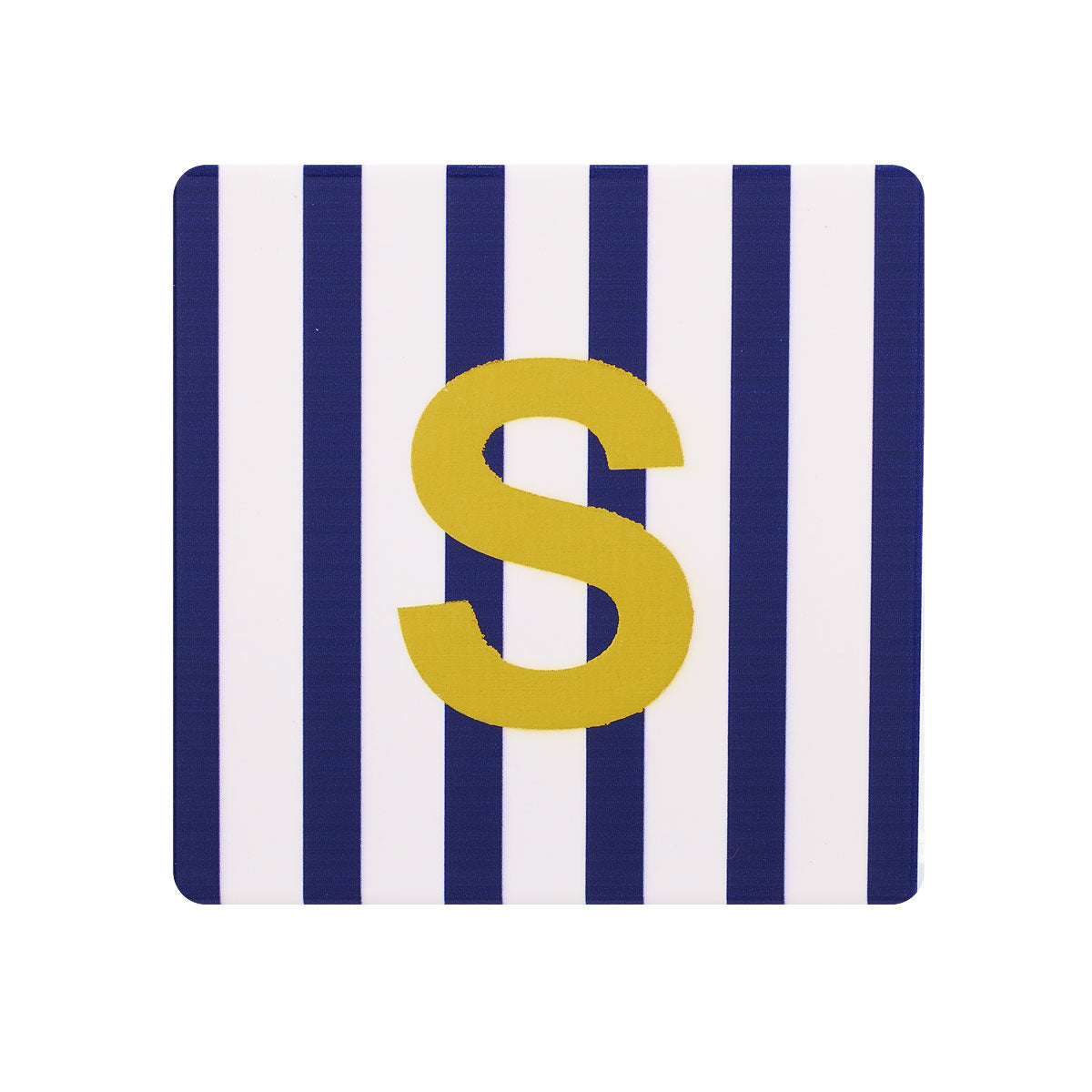 Monogram Stripe Ceramic Coaster Assorted