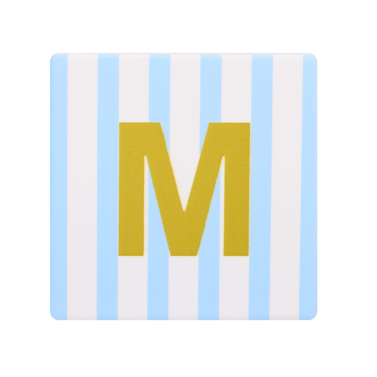 Monogram Stripe Ceramic Coaster Assorted