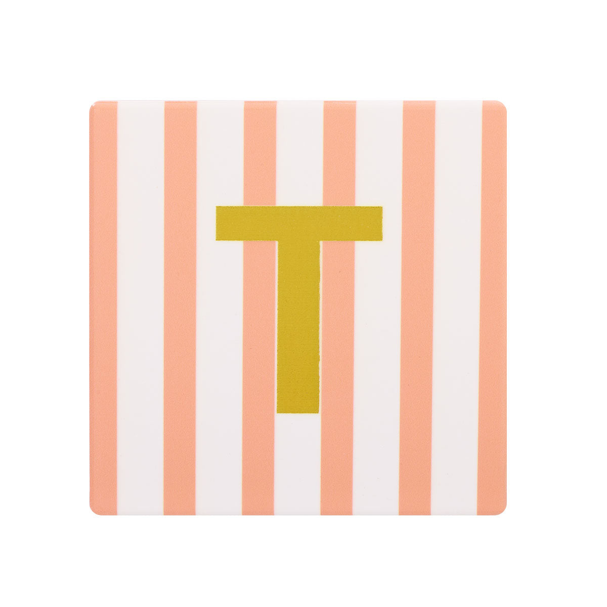Monogram Stripe Ceramic Coaster Assorted