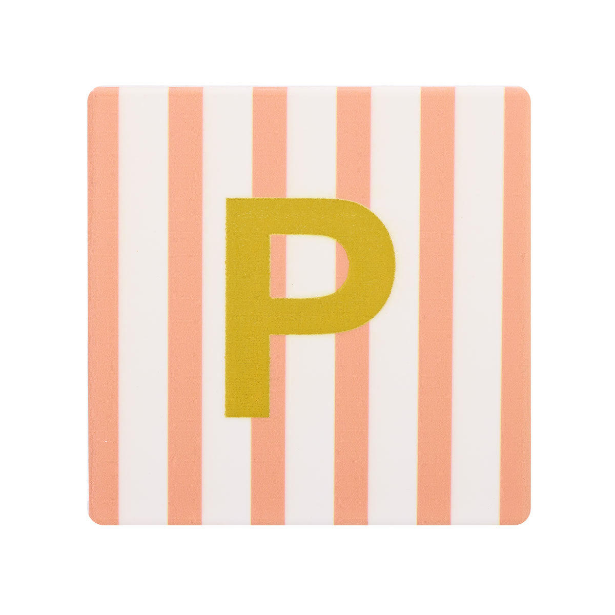 Monogram Stripe Ceramic Coaster Assorted