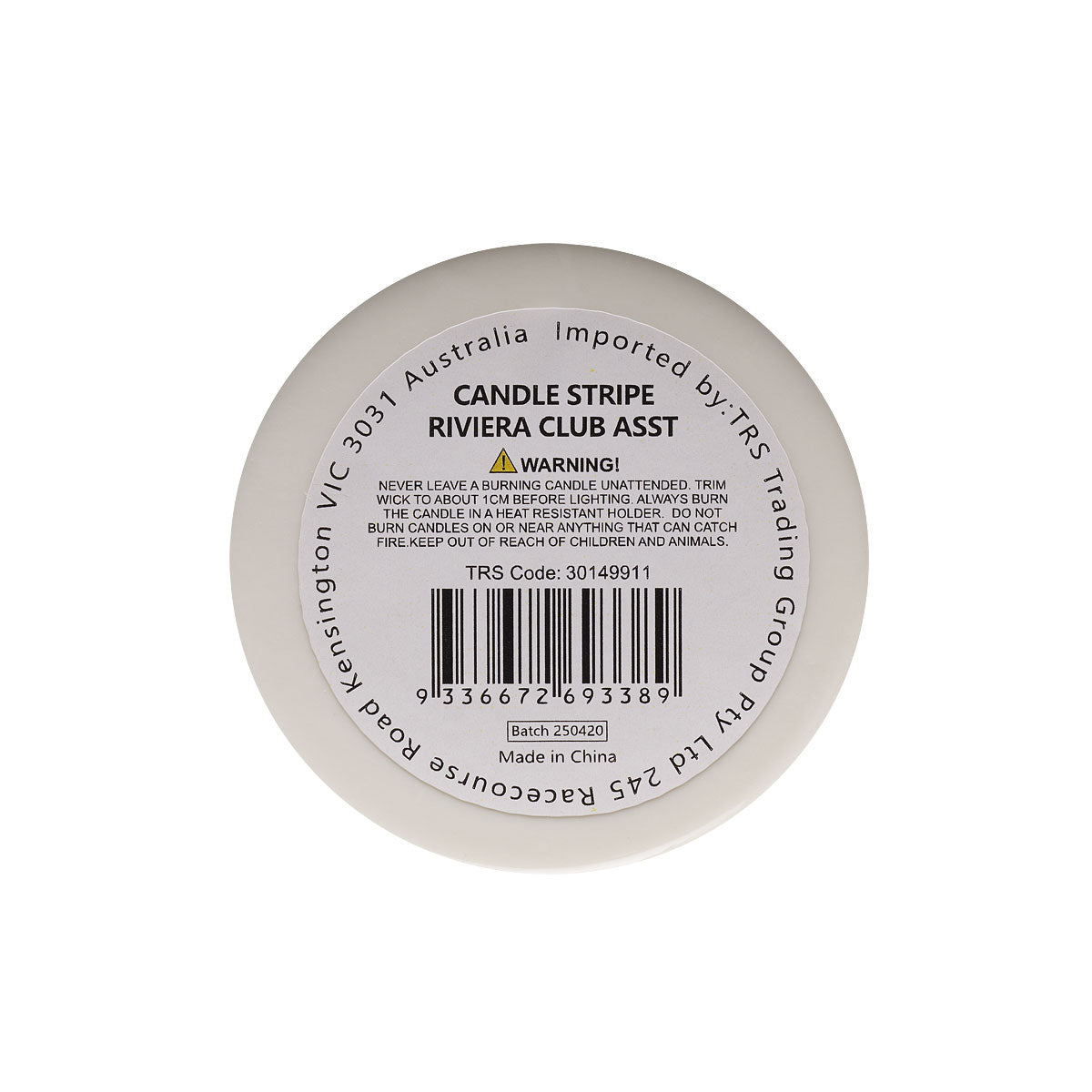 Riviera Club Candle Stripe Assorted