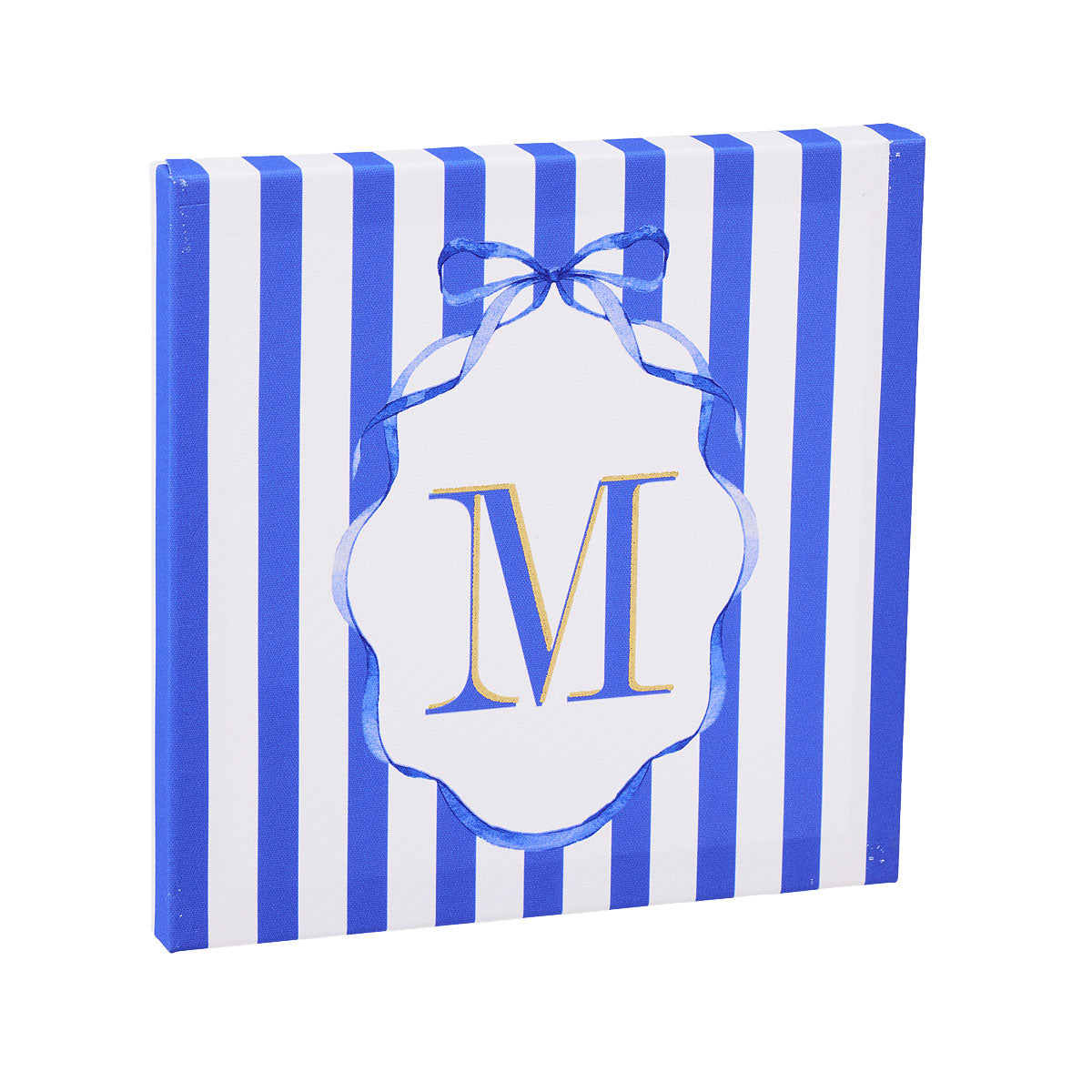 Monogram Blue Bow Mini Canvas Assorted