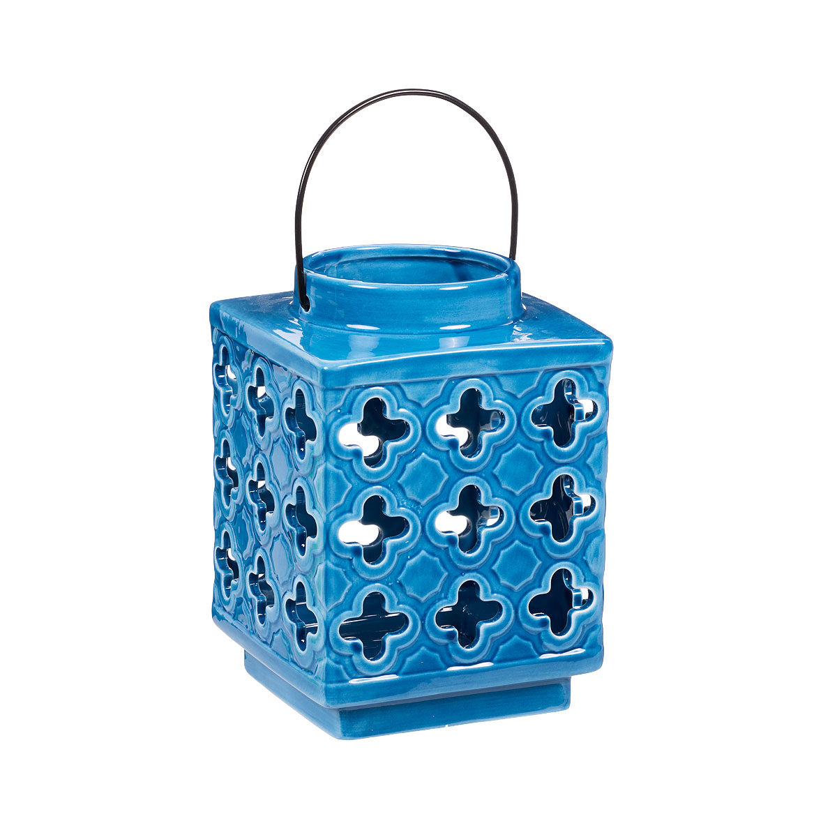 Ceramic Mosaic Lantern Blue/White