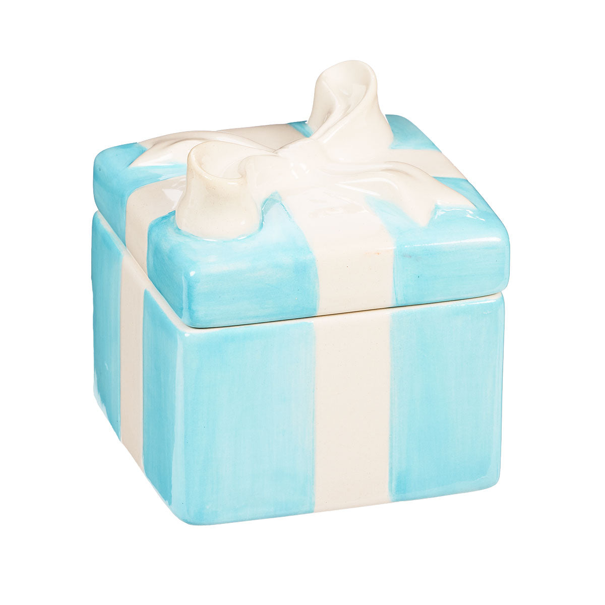 Ceramic Bow Trinket Box