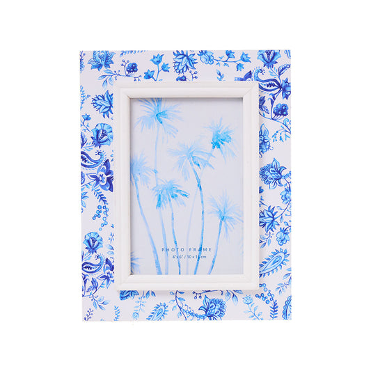 Paisley Photo Frame Blue/Peach 4"X6"