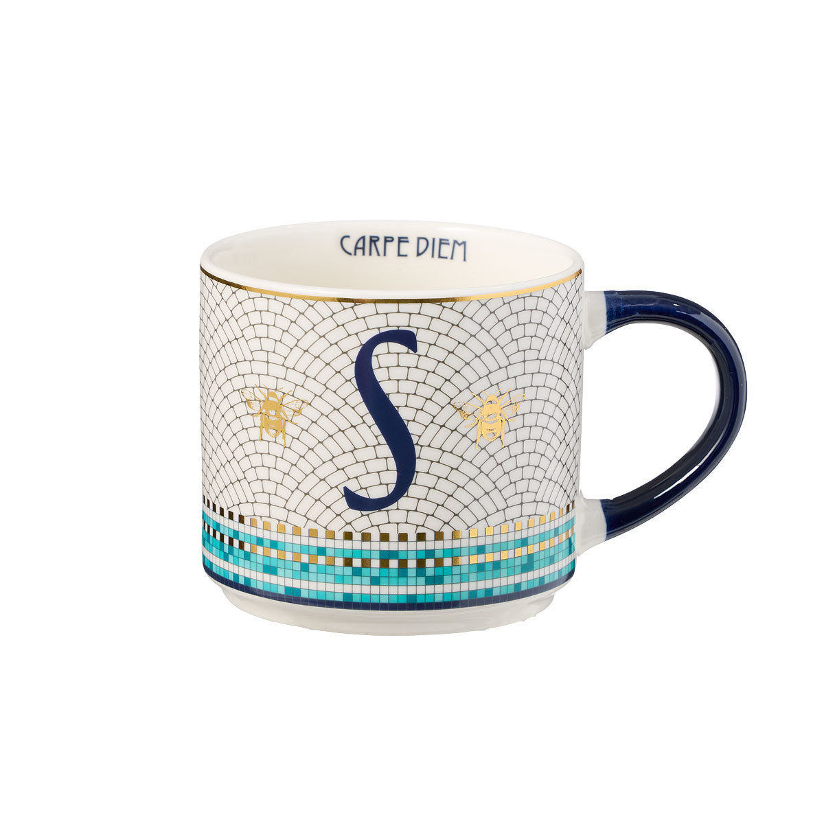 Abeilles Bleues Monogram Mug S/C/L