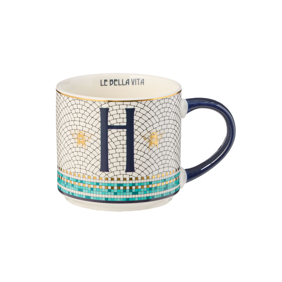 Abeilles Bleues Monogram Mug S/C/L
