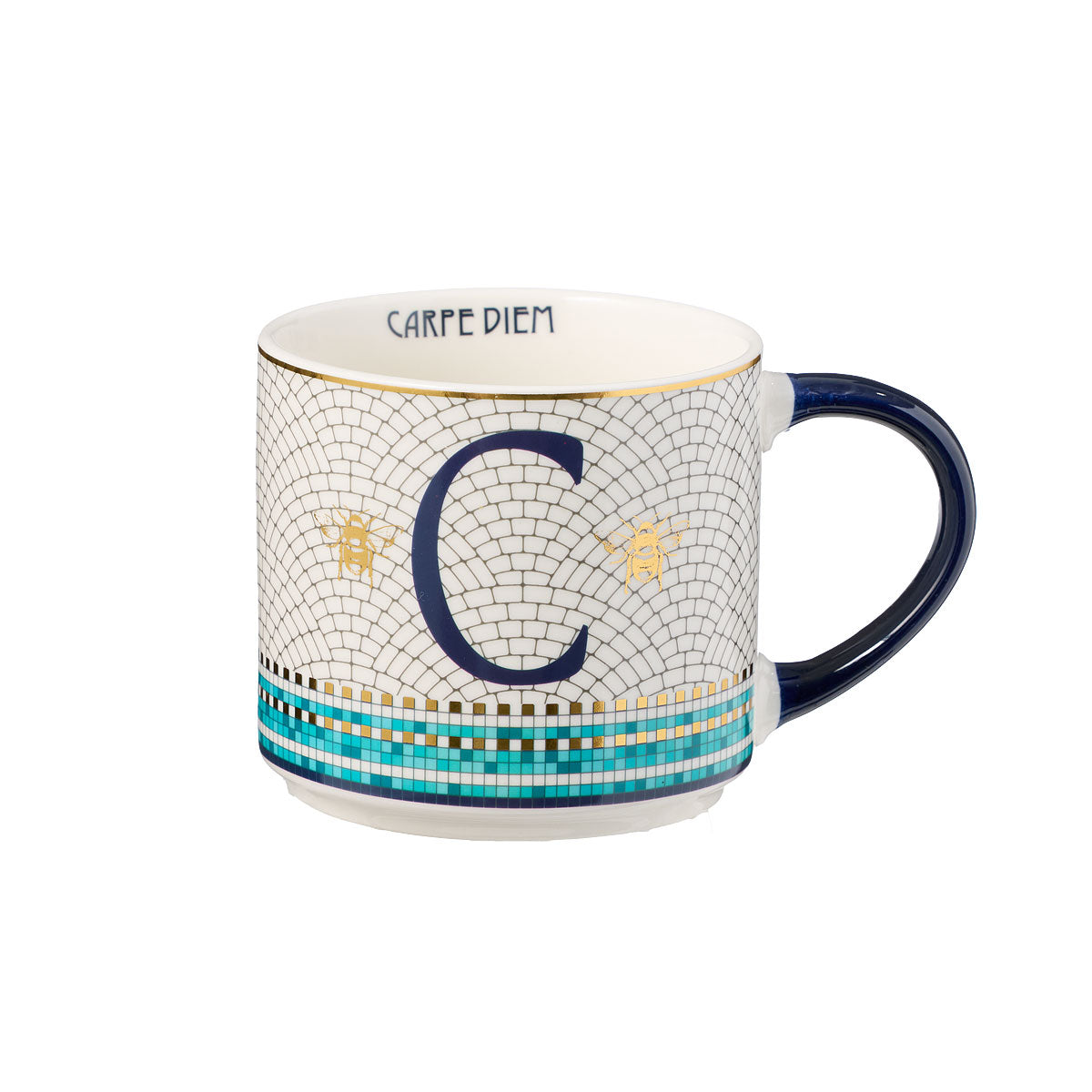 Abeilles Bleues Monogram Mug S/C/L