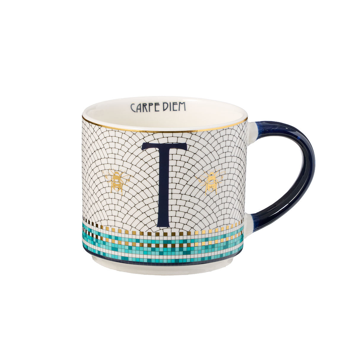 Abeilles Bleues Monogram Mug B/E/T