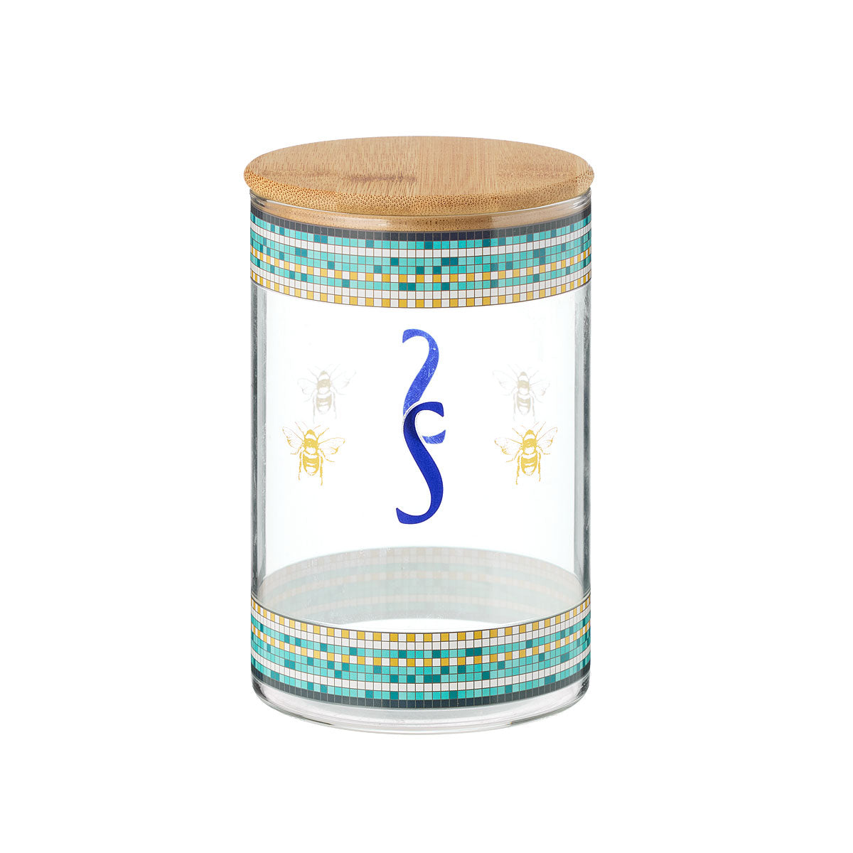 Abeilles Bleues Glass Canister Assorted