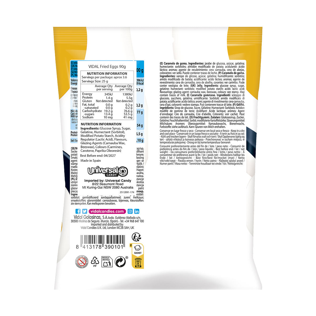 Vidal Fried Eggs 90g