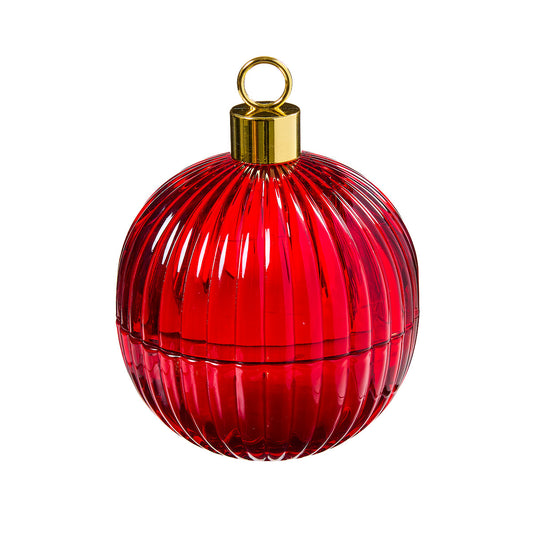 Christmas Bauble Candle Bauble Red/Gold