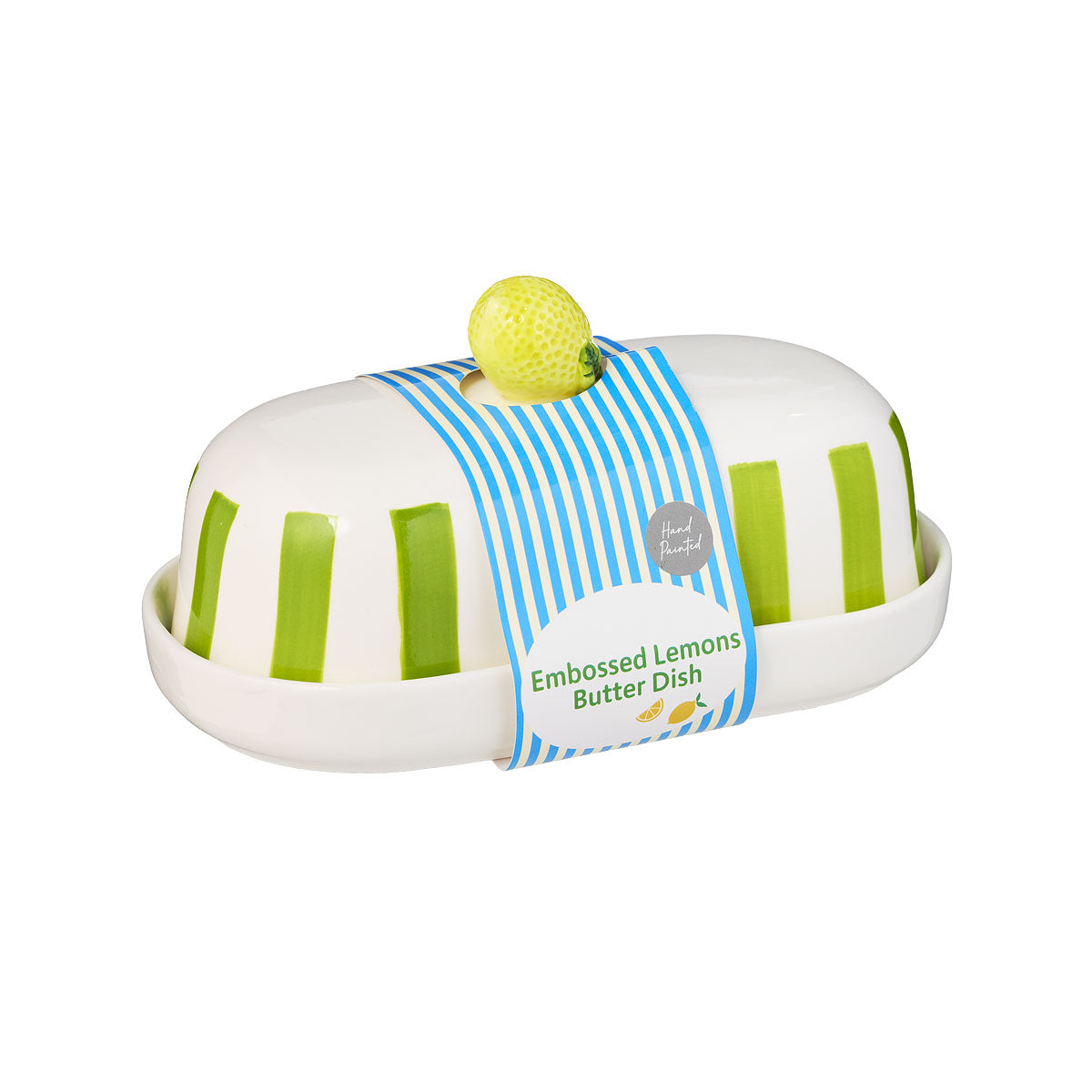 Embossed Lemons Butter Dish