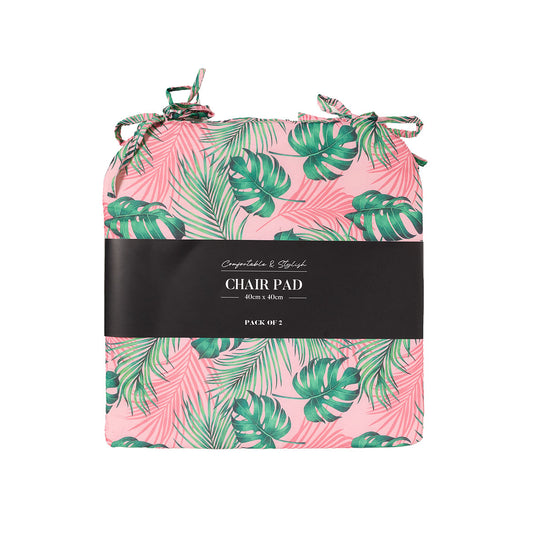 Miami Palm Printed Chairpad 40cm 2pk