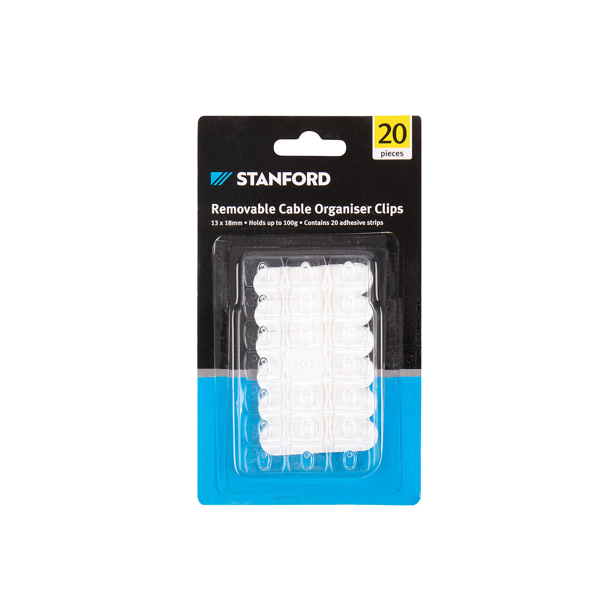Standford Decorating Clips Clear 13x18mm 20pk