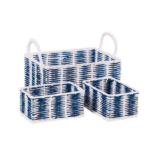 3pc Azur Rope Basket Set