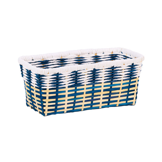 Azur Narrow Bamboo Basket Navy