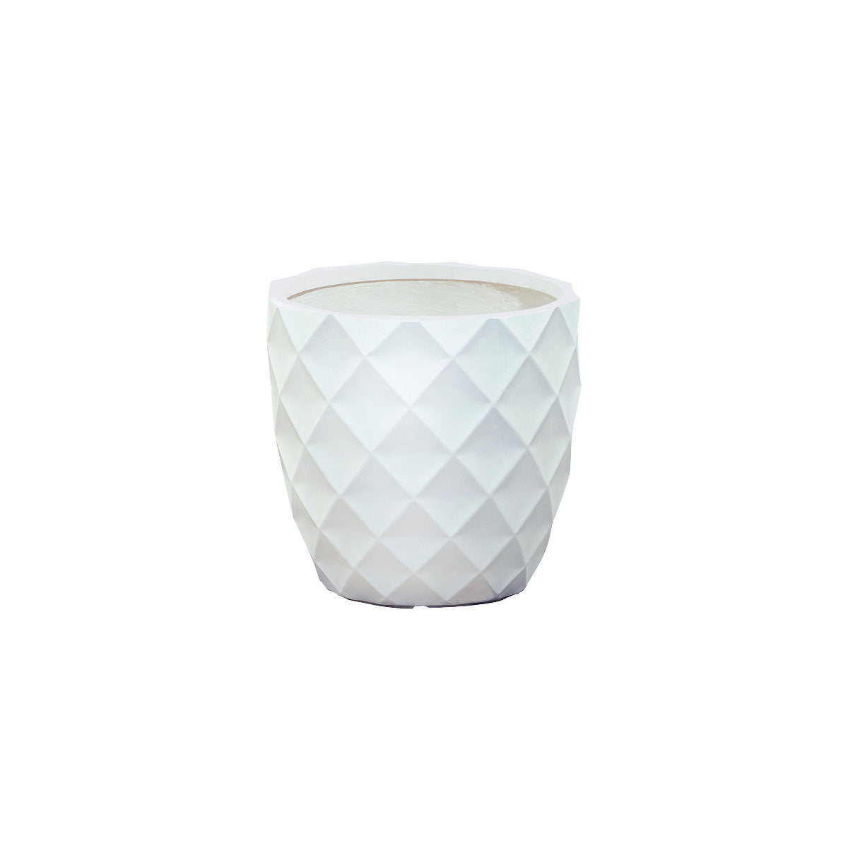 Fiber Clay Pot Pure White Large 37x37x35cm
